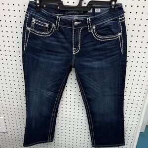 Miss Me Dark Blue Capri Jeans